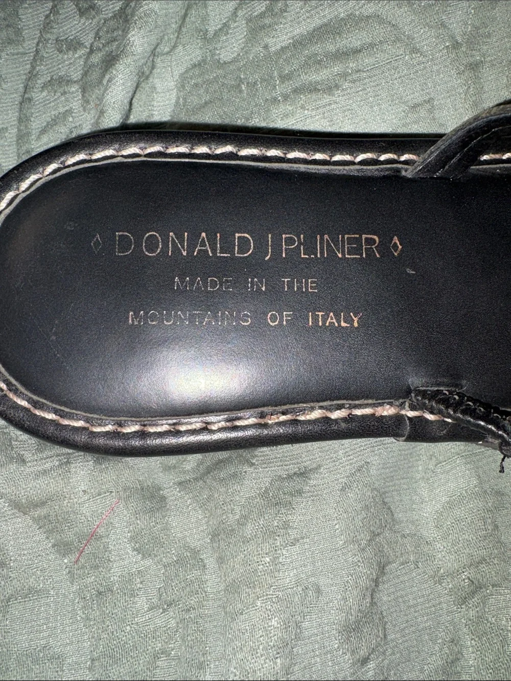 Donald J Pilner Italian black sandals size 7